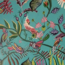 Een kleurrijk schilderij van 70x1.20cm met fantasie vogels. Een schilderij waar ik in kan wegdromen.