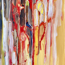 Acryl op doek. 30x70 cm.