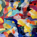 Colours of Spring I. 80x100cm. Acryl op doek.