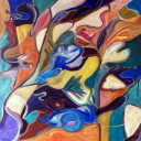 Olieverf op doek. 80x80cm.