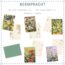 Ik vind het zo tof dat ondanks dat er niemand is die ze met een gietertje water komt brengen, ze daar toch maar mooi staan te stralen. De paardenbloemen, heuze zonnetjes in het gras. In onze tuinen worden ze vaak direct weggetrokken maar in de berm stralen ze vol trots.<br /><br />En de korenbloemen en margrieten, een genot voor vlinders en bijen en een eyecatcher in de vaas. En wie geniet er nou niet wanneer je langs een weiland rijdt en in een oase van dansende rode bloemen terechtkomt. <br /><br />Deze kaarten zijn ware boeketjes om te versturen die de ontvanger naast een glimlach ook nog eens een frisse blik bezorgt op wat voor moois er allemaal om ons heen groeit.<br /><br />- Set van 5 kaarten <br /><br />- Formaat 12 x 17 cm<br /><br />- Gedrukt op fijn, stevig papier<br /><br />- Inclusief 5 enveloppen